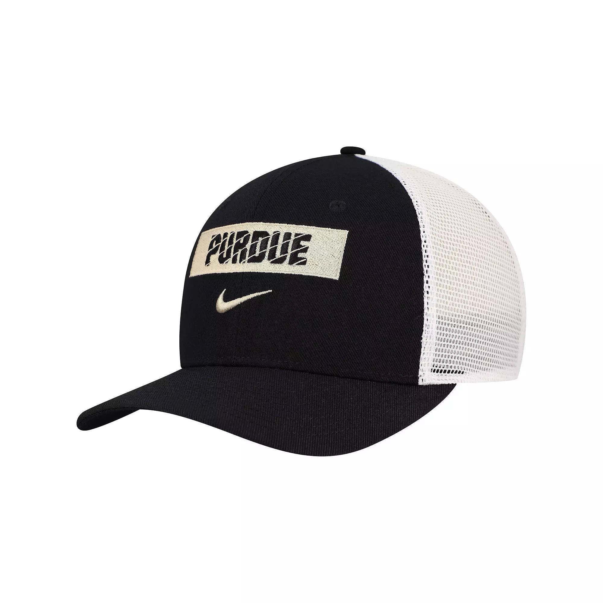 Mens Nike Purdue Boilermakers 2024/25 Sideline Rise Trucker Adjustable Hat Product Image