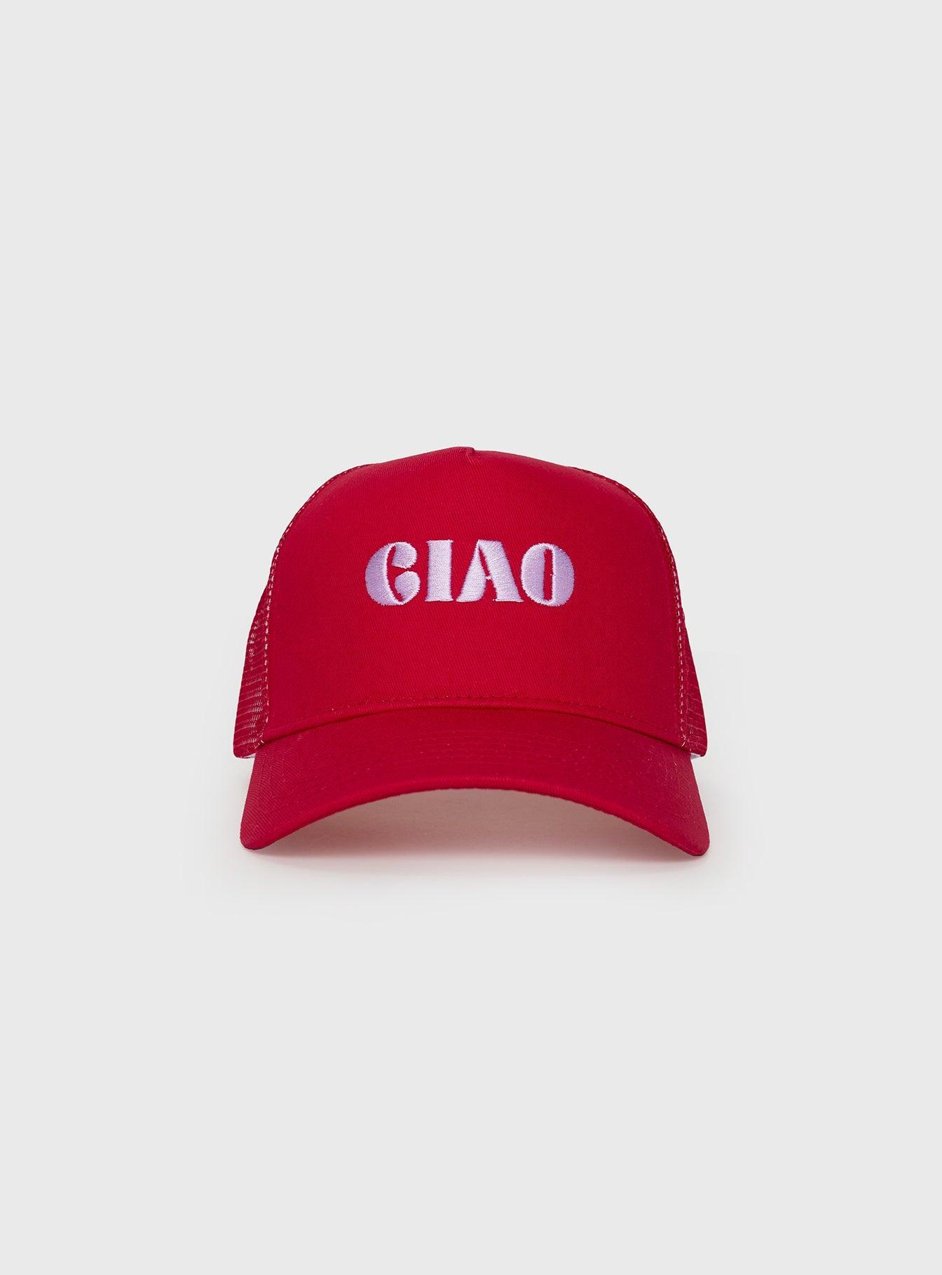 Ciao Trucker Hat Red/Pink Product Image