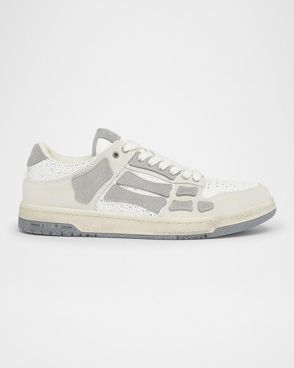 Mens Skel Low Suede Crystal-Embellished Sneakers Product Image