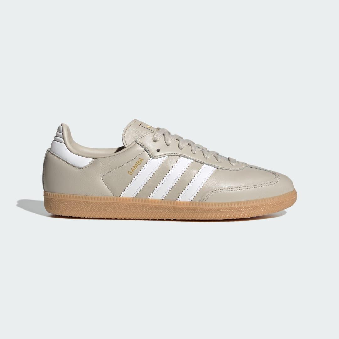 Mens adidas Samba OG Athletic Shoe - Wonder White / Shadow Red / Gum Product Image