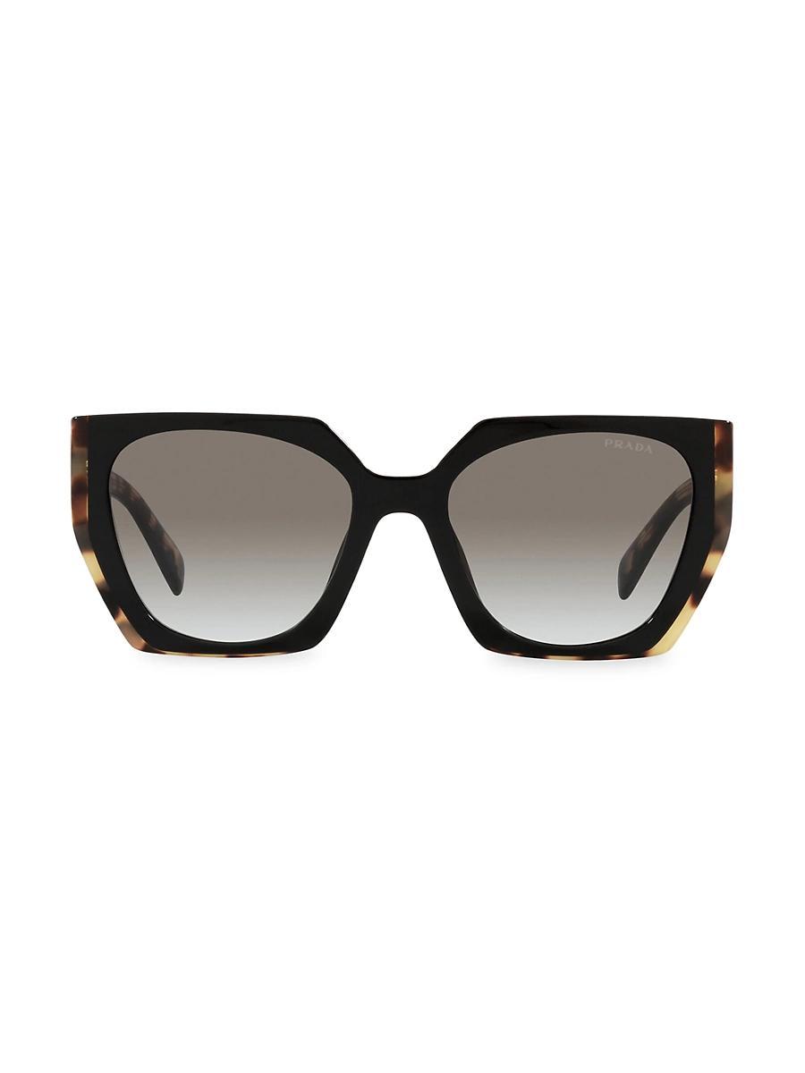 Prada Womens PR 15WS 54mm Tortoise Rectangle Sunglasses Product Image
