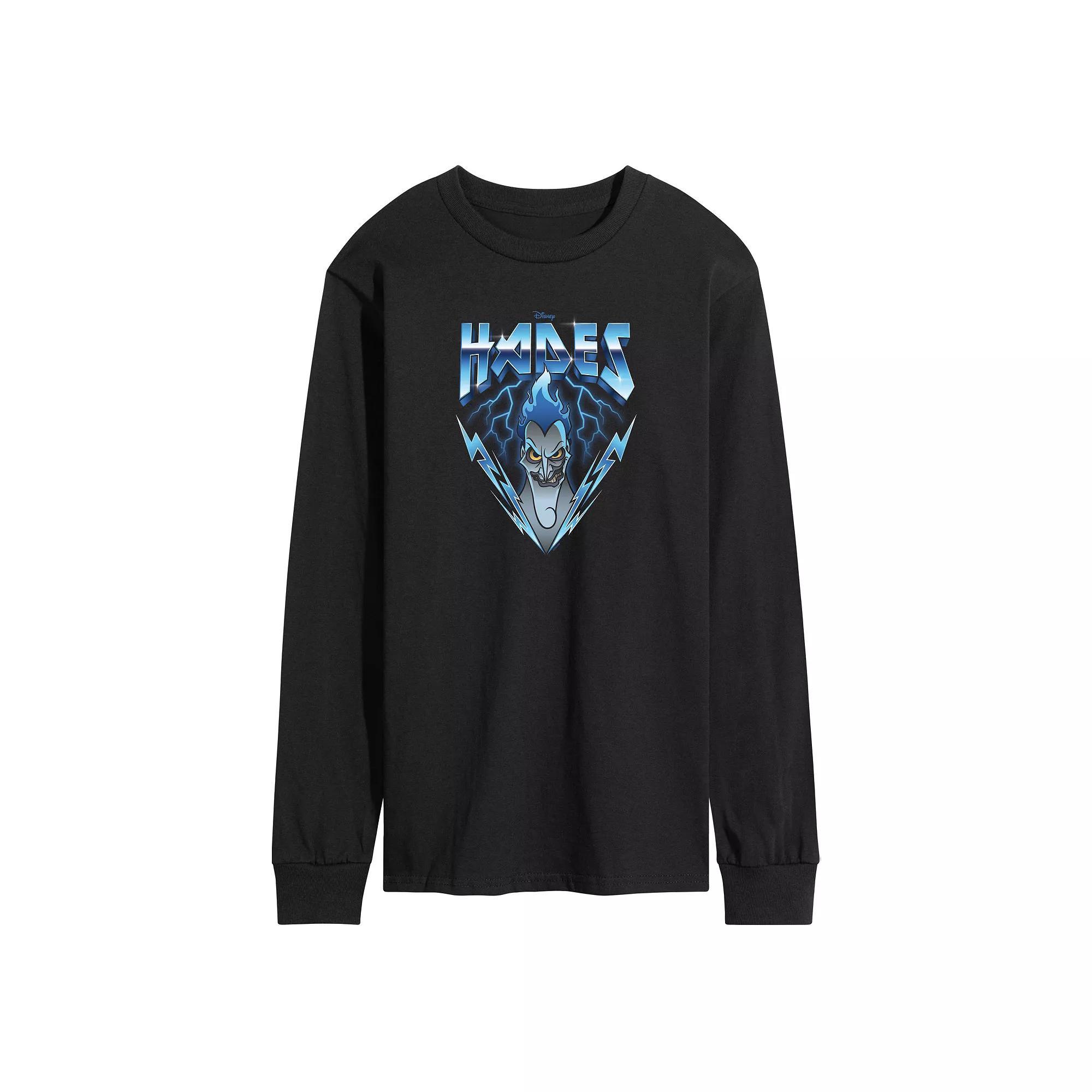 Disney Villains Hades Mens Rock Long Sleeve Graphic Tee Product Image