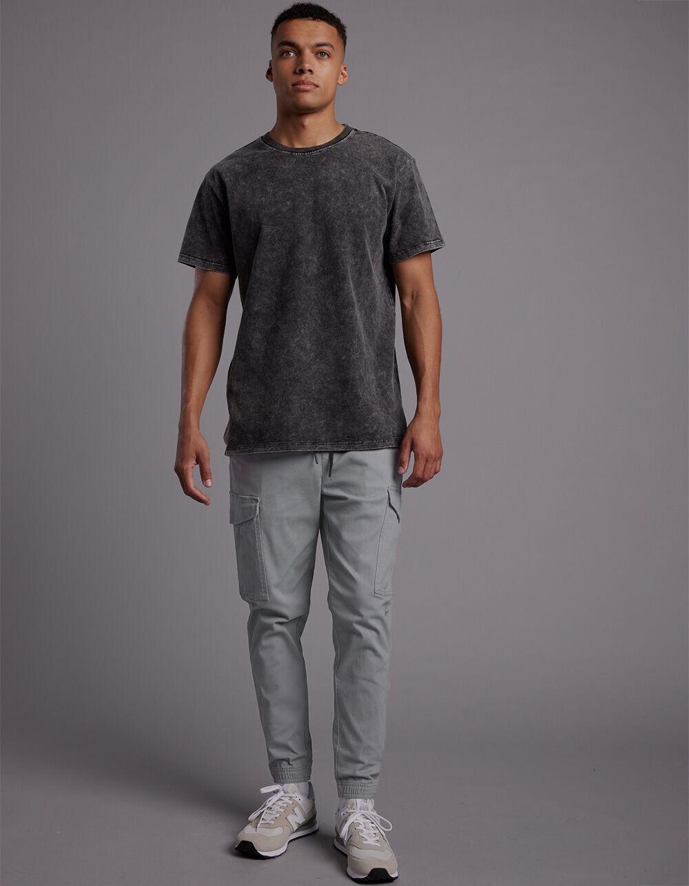 RSQ Mens Twill Jogger Pants - CONCRETE Product Image