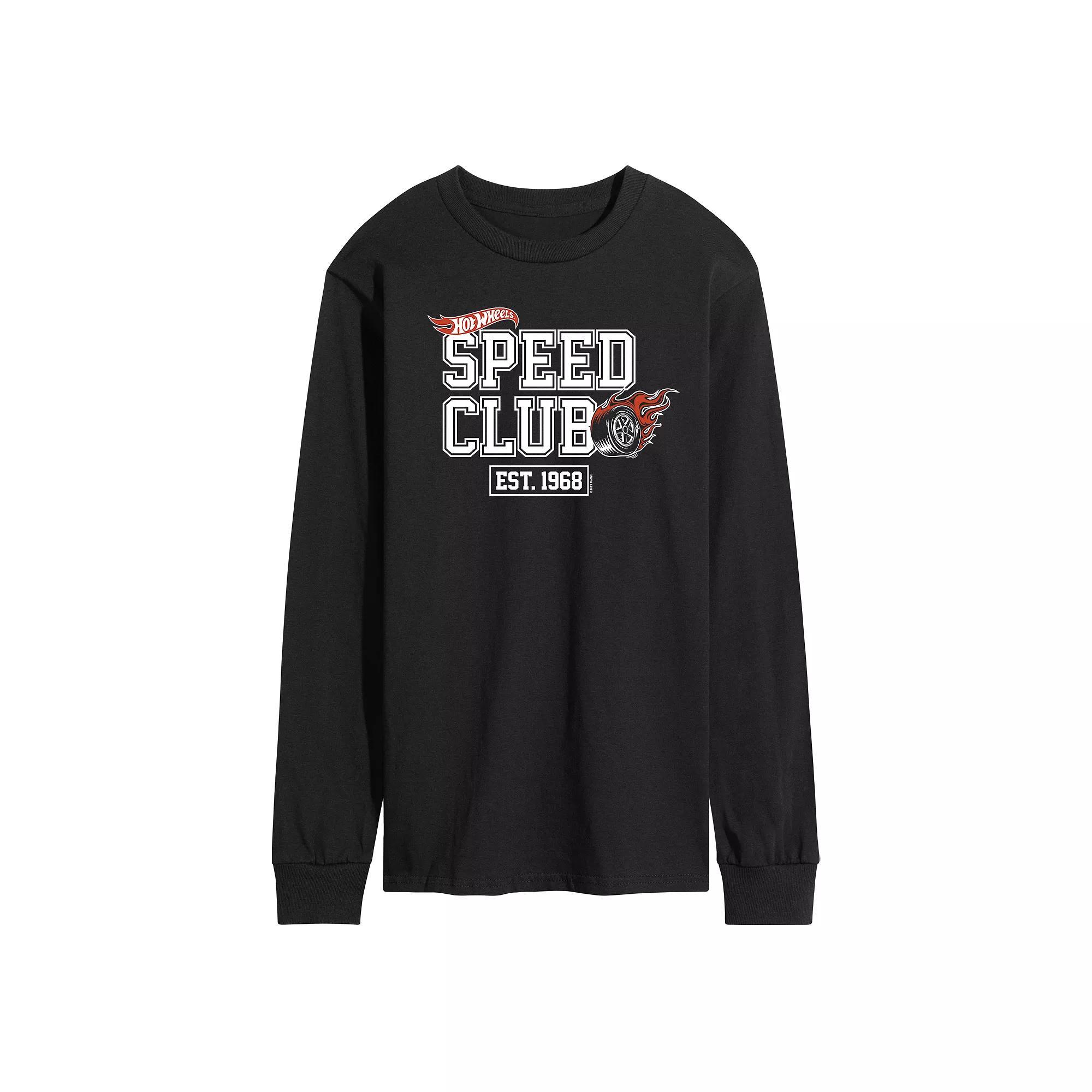 Mens Transformers Logo Long Sleeve Graphic Tee Blue Product Image