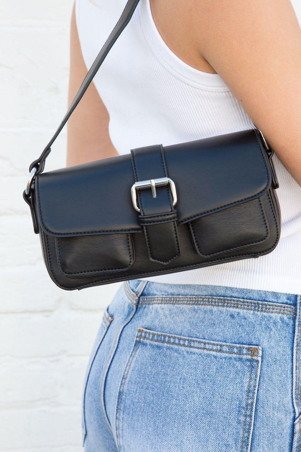 Black Faux Leather Purse Product Image