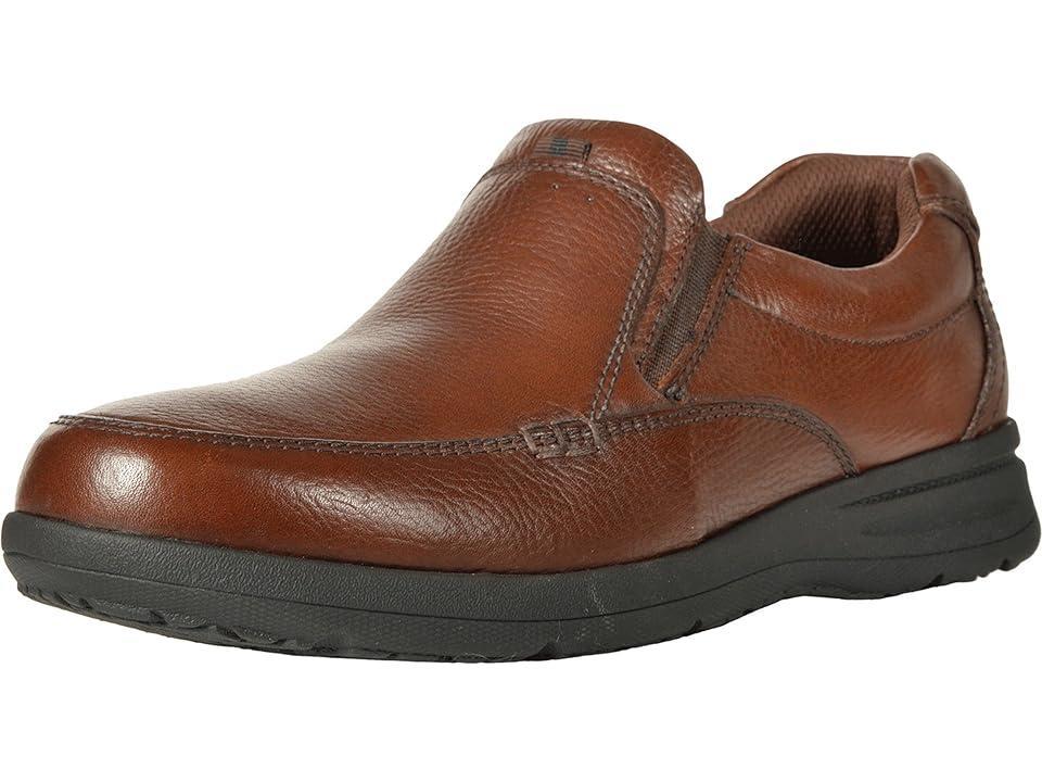 Nunn Bush Cam Moc Toe Slip-On (Cognac Tumbled Leather) Men's Slip-on Dress Shoes Product Image