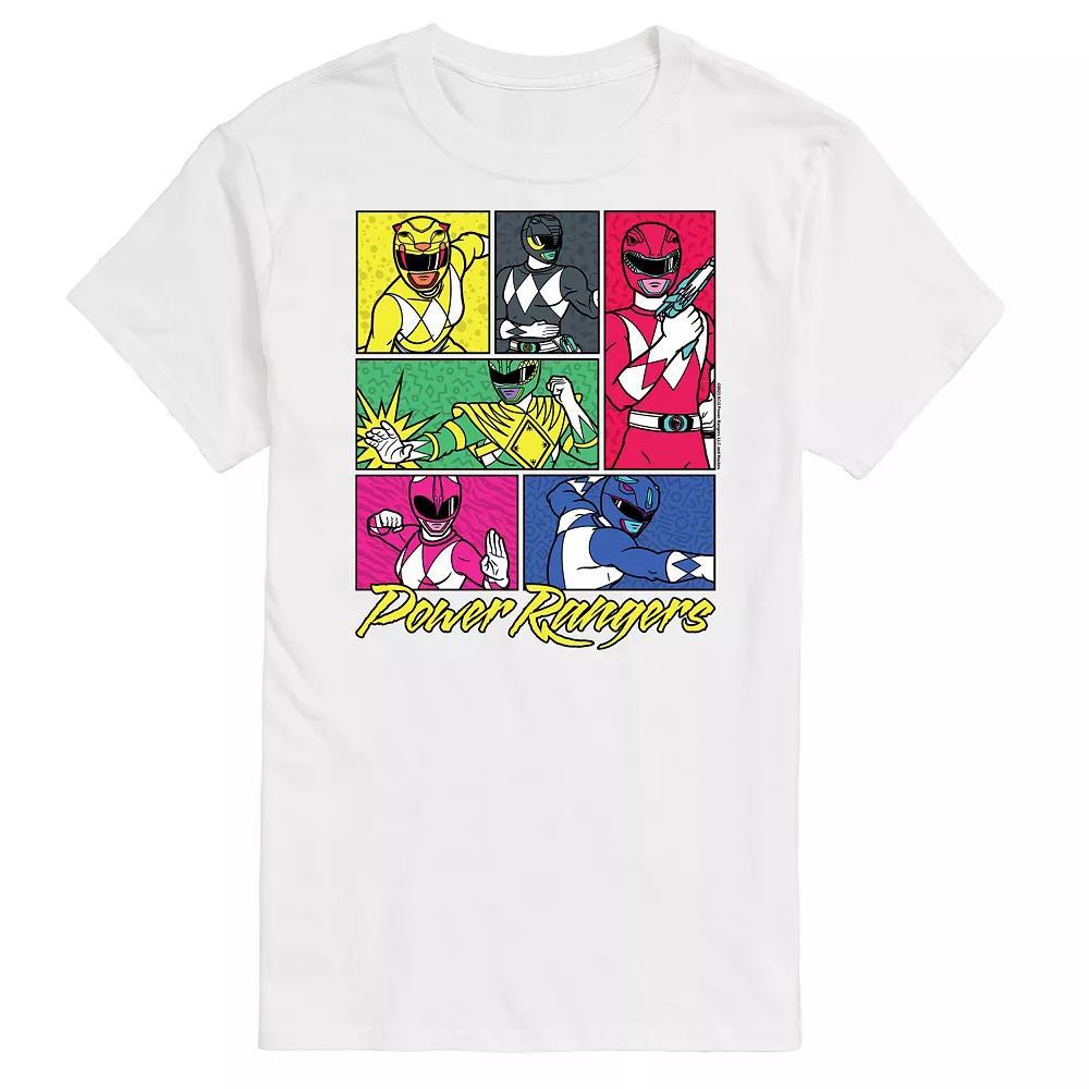 Mens Power Rangers Grid Graphic Tee Product Image