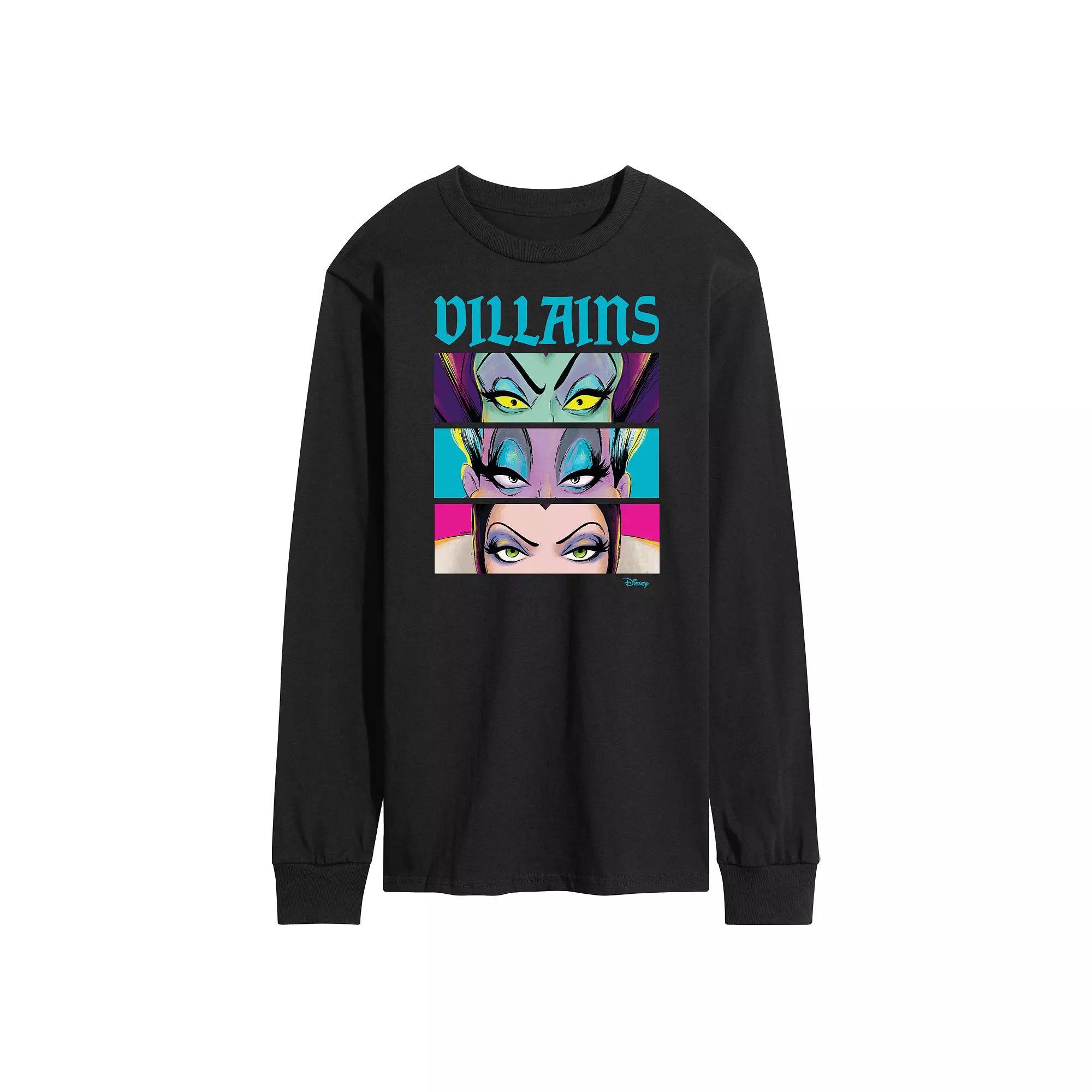 Disney Villains Mens Stacked Long Sleeve Graphic Tee Product Image