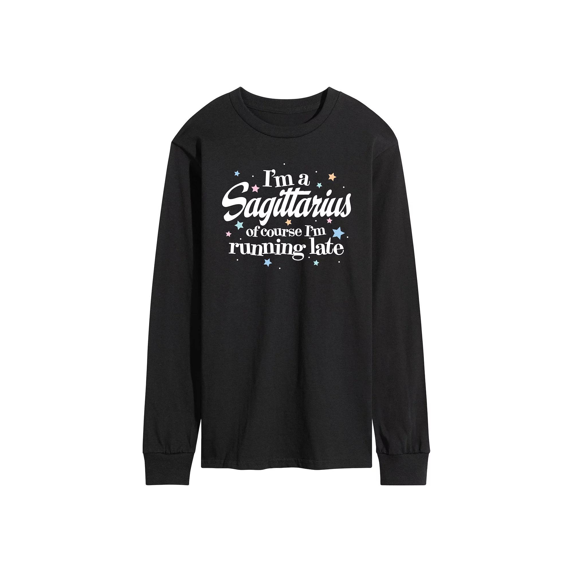 Men's I'm A Sagittarius Long Sleeve Graphic Tee, Size: XL, Blue Product Image