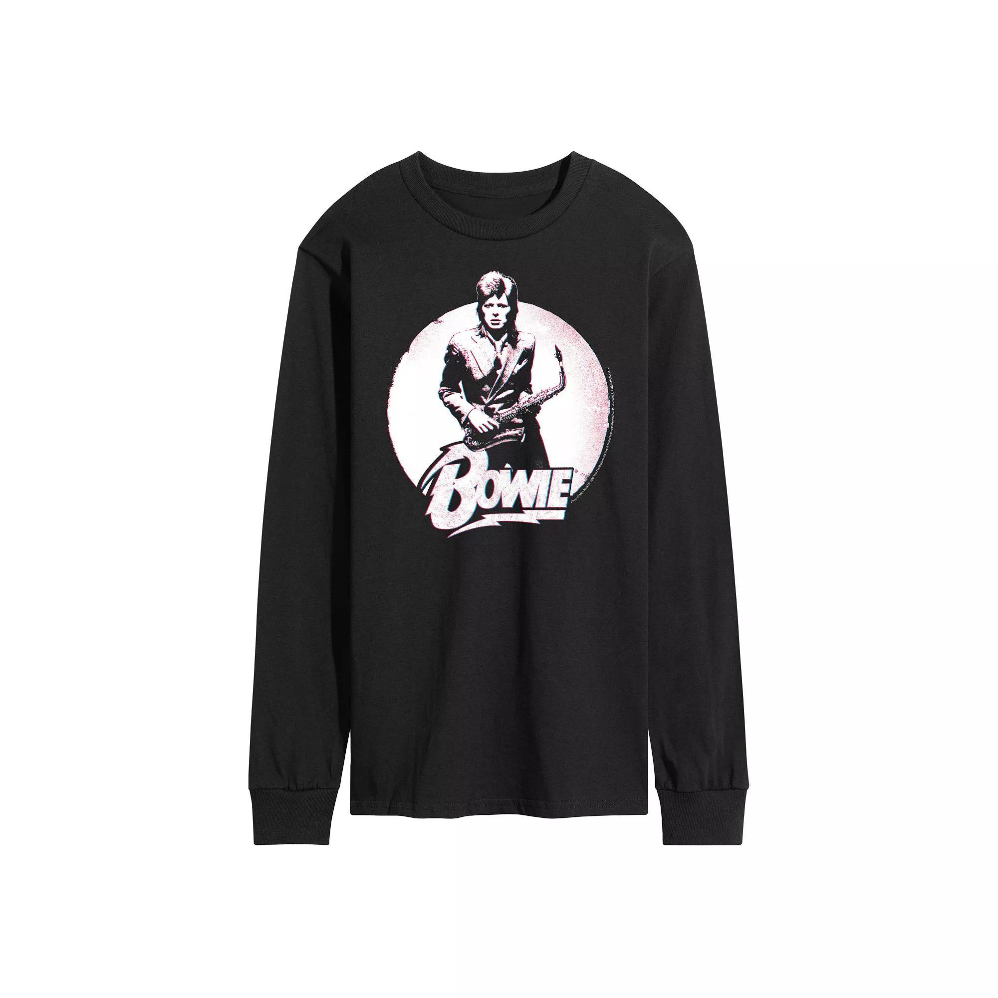 Mens David Bowie Distressed Long Sleeve Tee Product Image