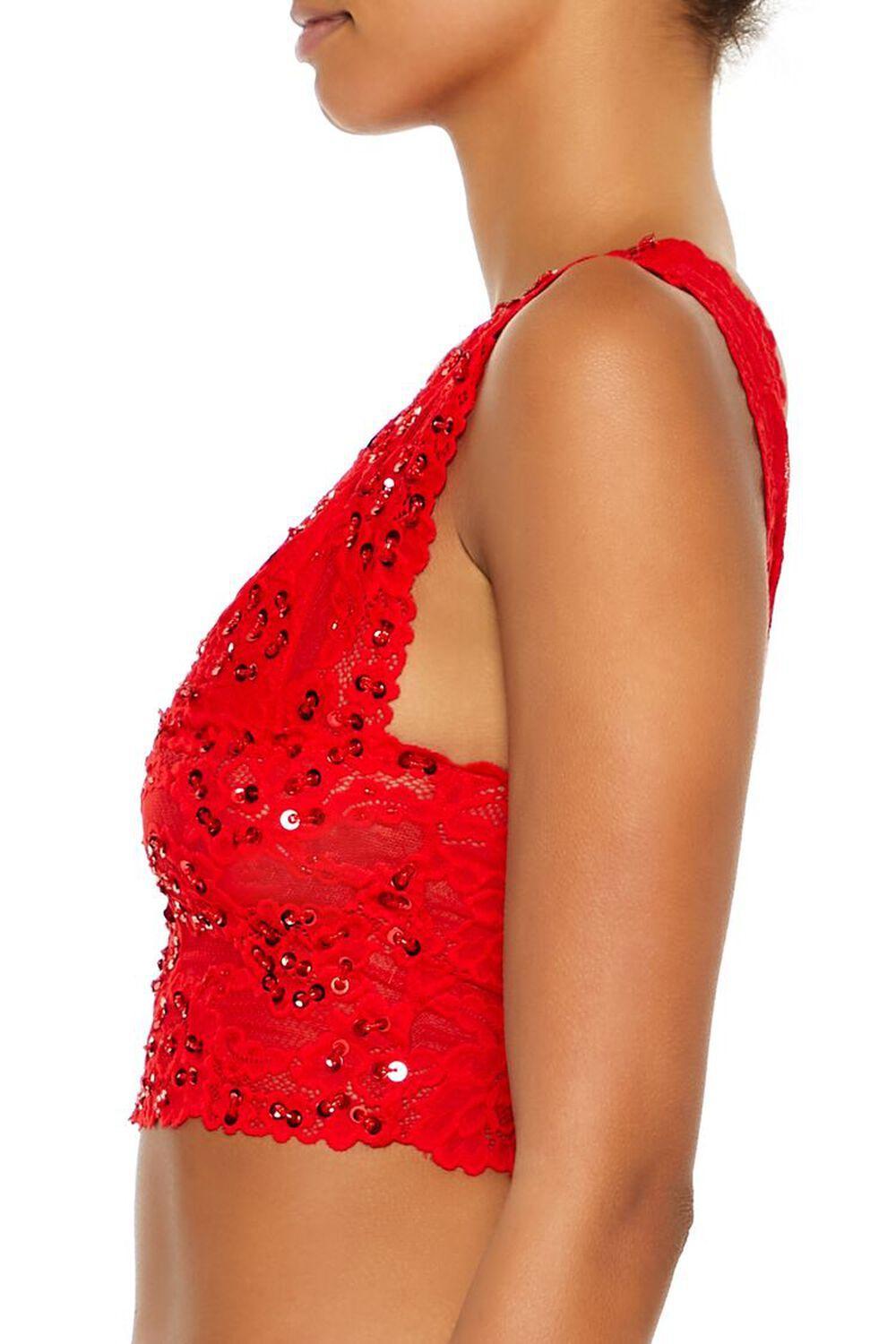 Sequin Lace Lingerie Crop Top | Forever 21 Product Image