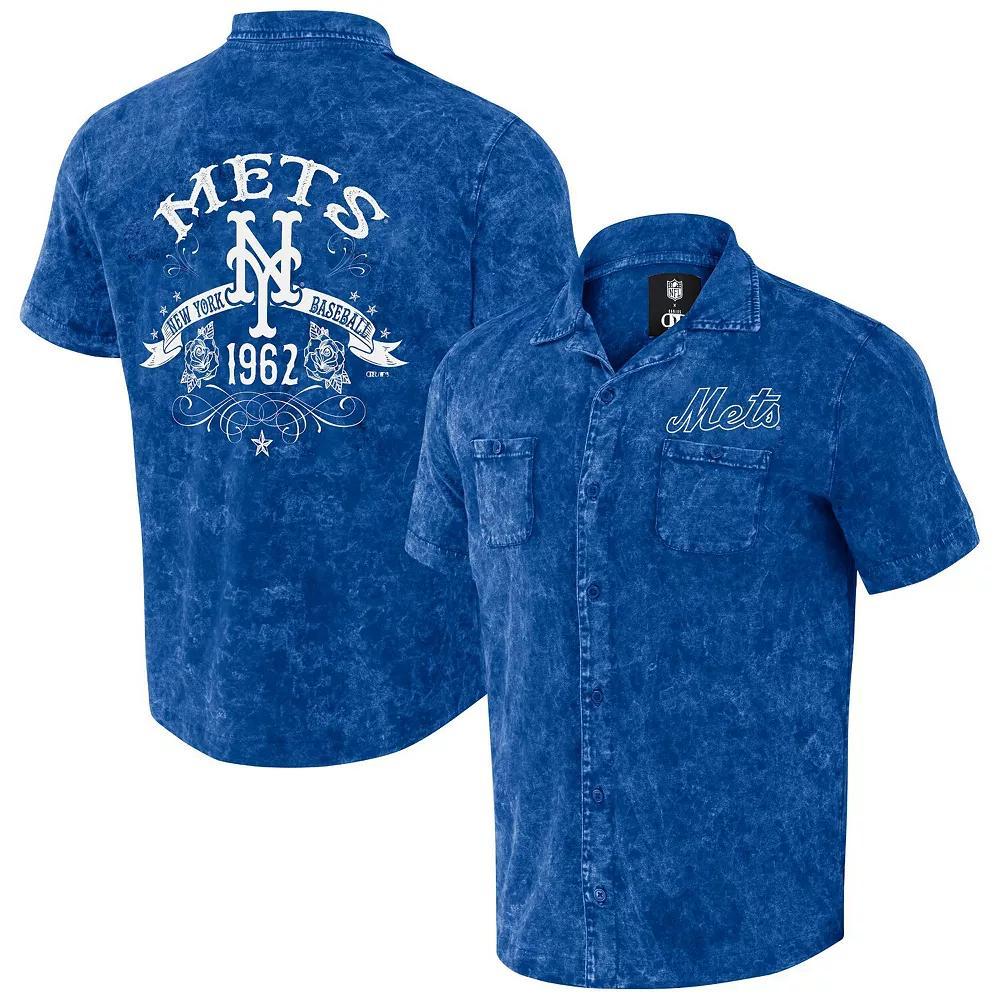 Men's Darius Rucker Collection by Fanatics  Royal New York Mets Denim Team Color Button-Up Shirt, Size: Medium, Blue Product Image