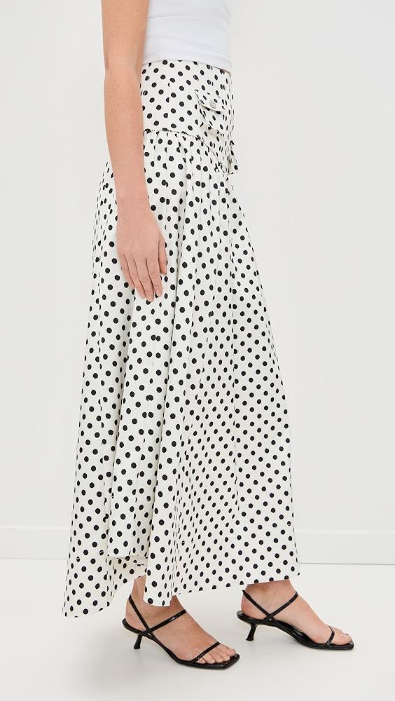 GANNI Printed Double Satin Long Pocket Skirt | Shopbop Product Image
