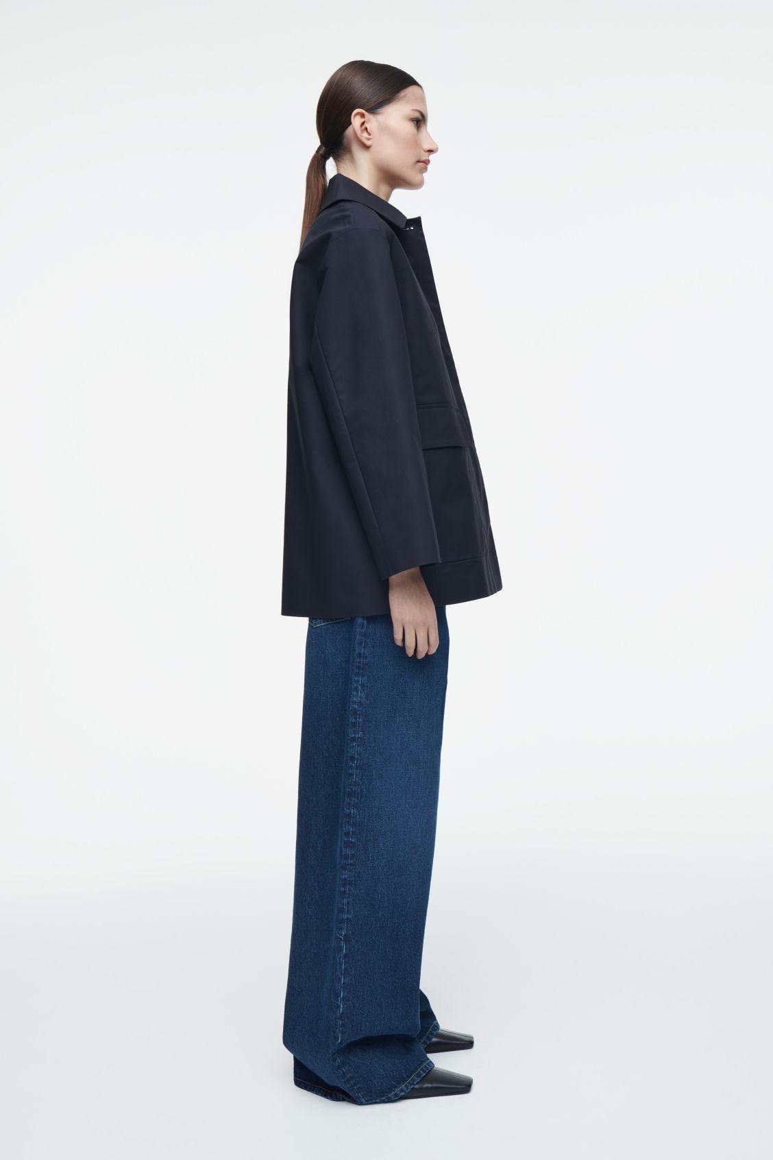COLLARED COTTON CAR JACKET Product Image