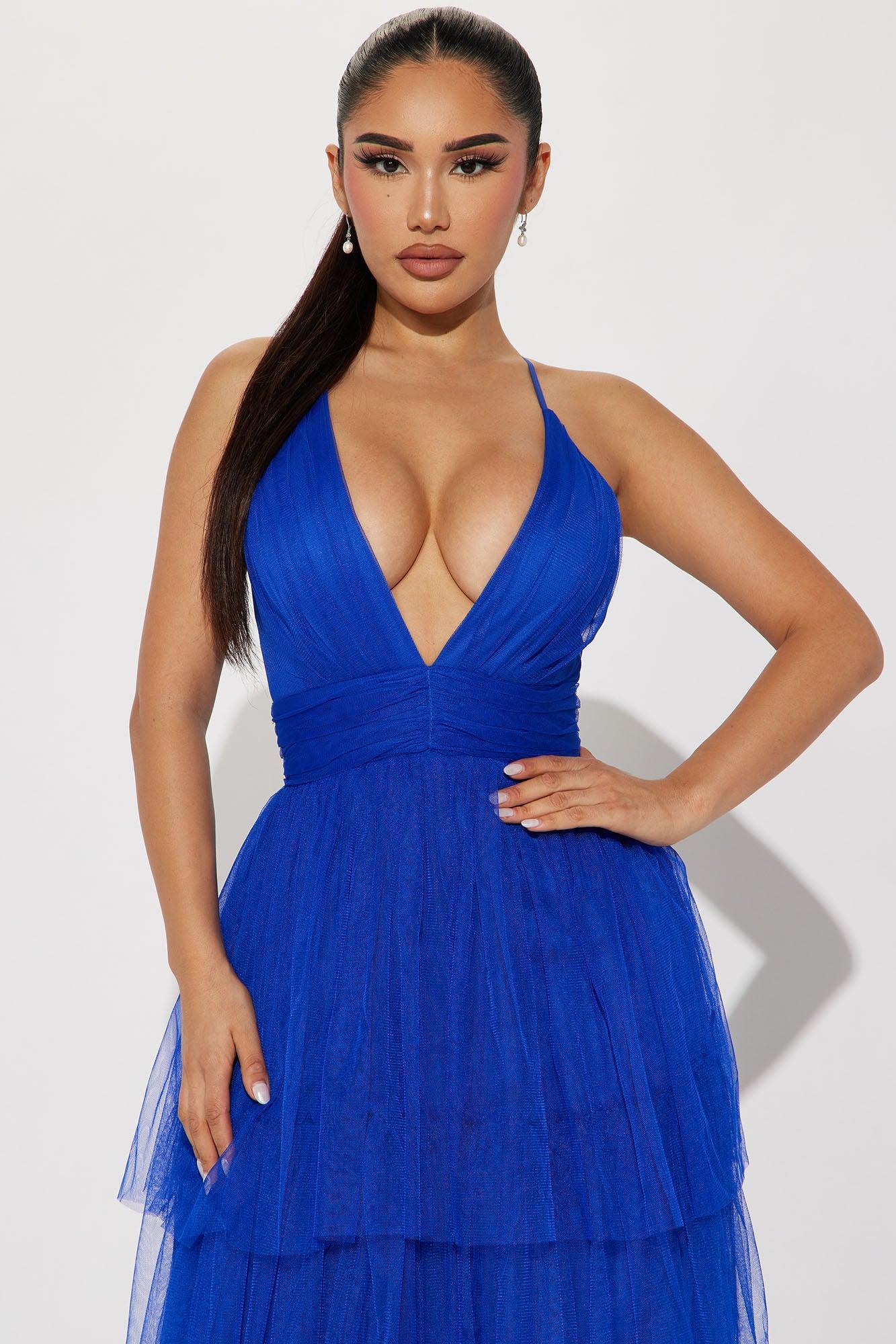 Svana Tulle Maxi Dress - Royal Product Image