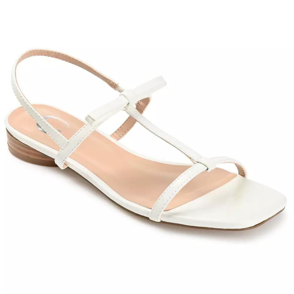 Journee Zaidda Women's T-Strap Sandals, Size: 12, White Product Image