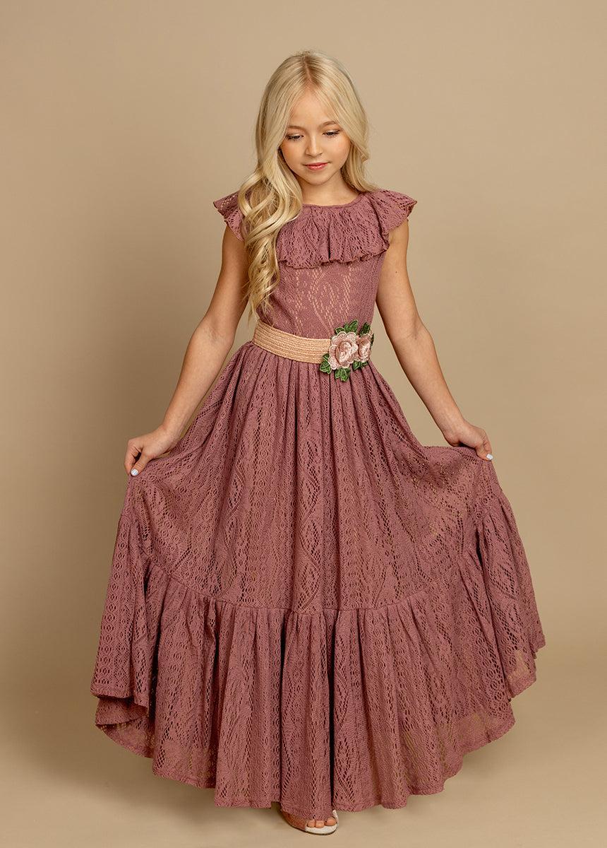 Ravvy Dress in Dusty Rose Girls Product Image