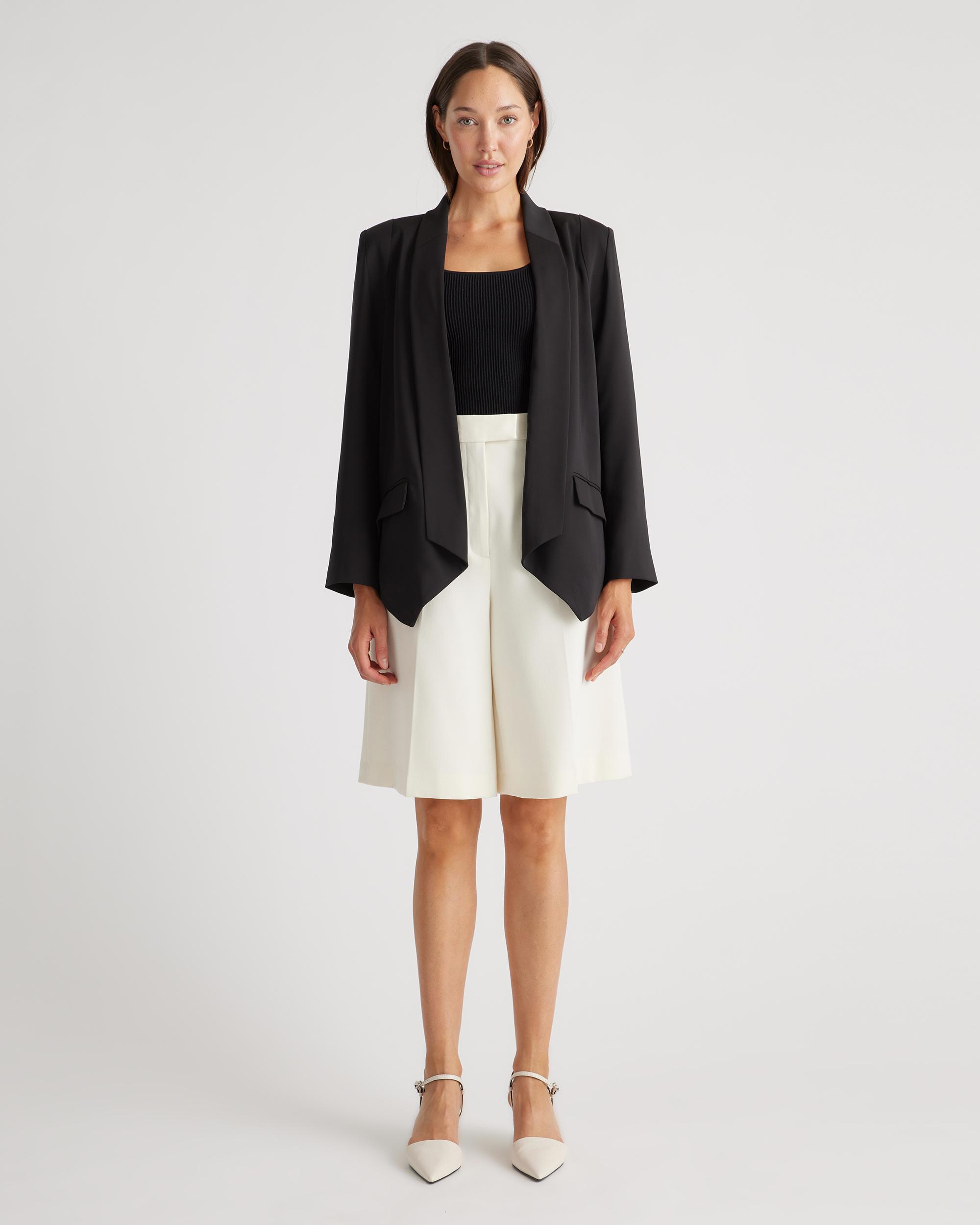 Quince | Women's Stretch Crepe Open Blazer Size XS, Recycled Polyester Product Image