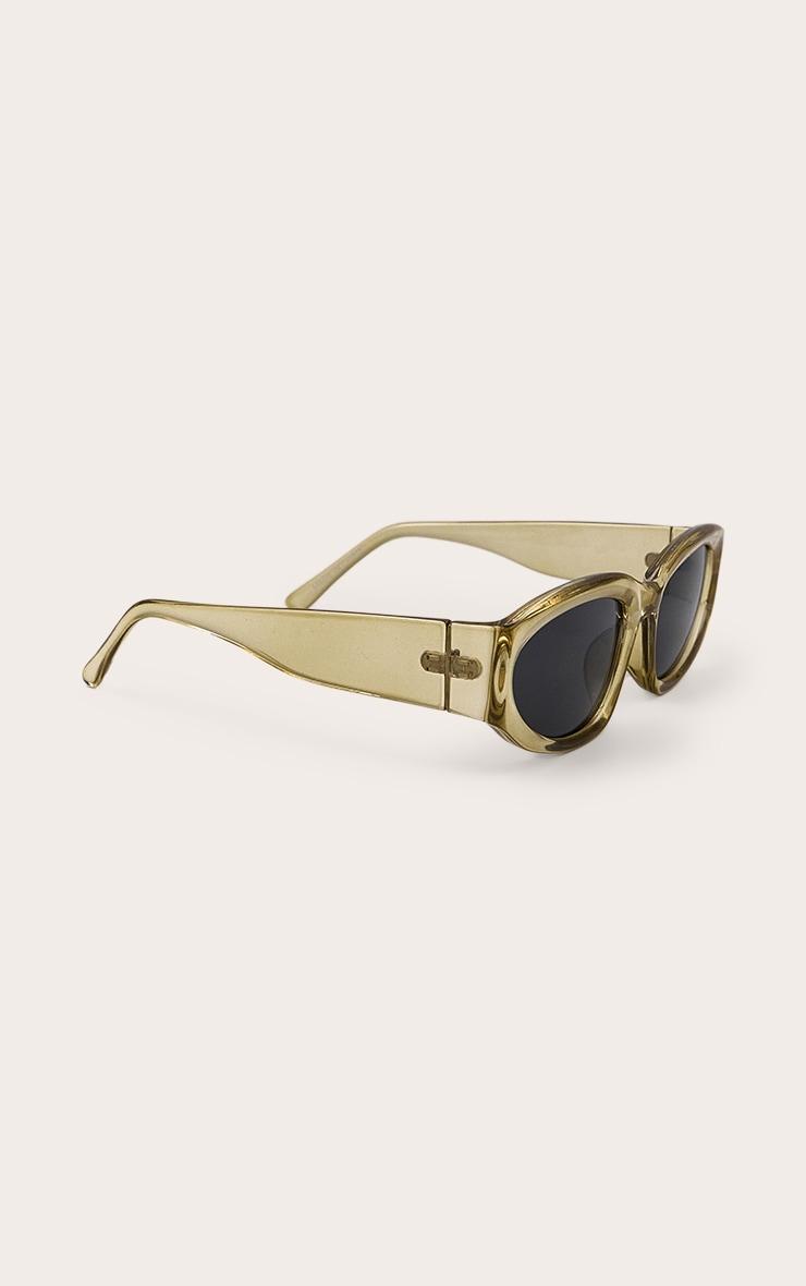 Butter Yellow Chunky Angled Sunglasses Product Image
