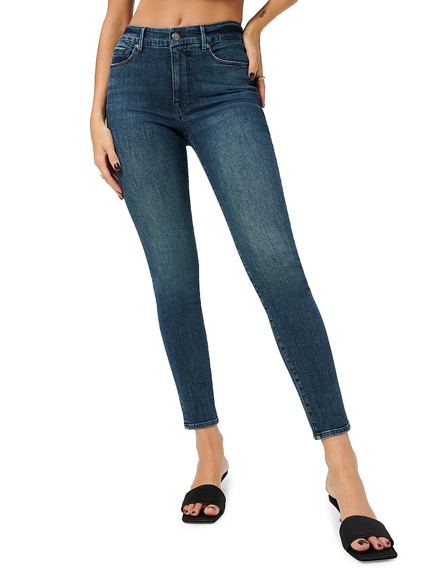 Good American Good Legs High Rise Gap-Proof Waistband Stretch Denim Skinny Jeans Product Image