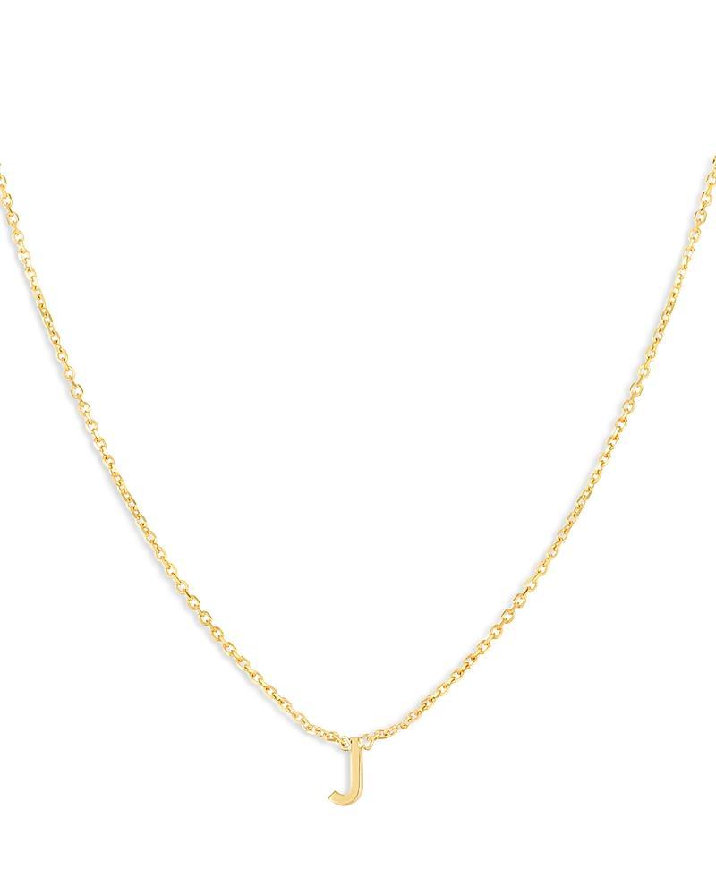 Womens 14K Yellow Gold Initial Pendant Necklace Product Image