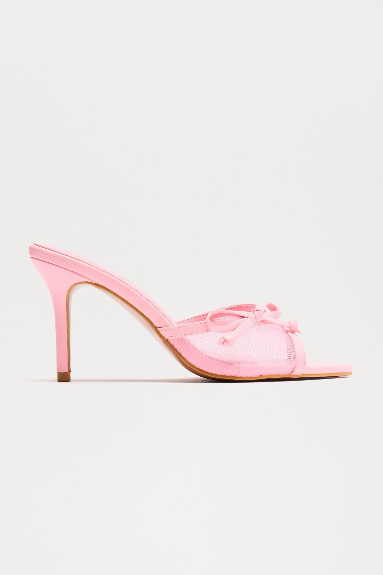 Angel Bow Heels - Pink Product Image