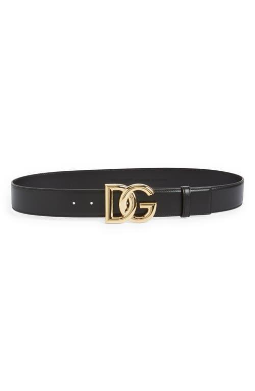 DG Logo Buckle Leather Belt Product Image