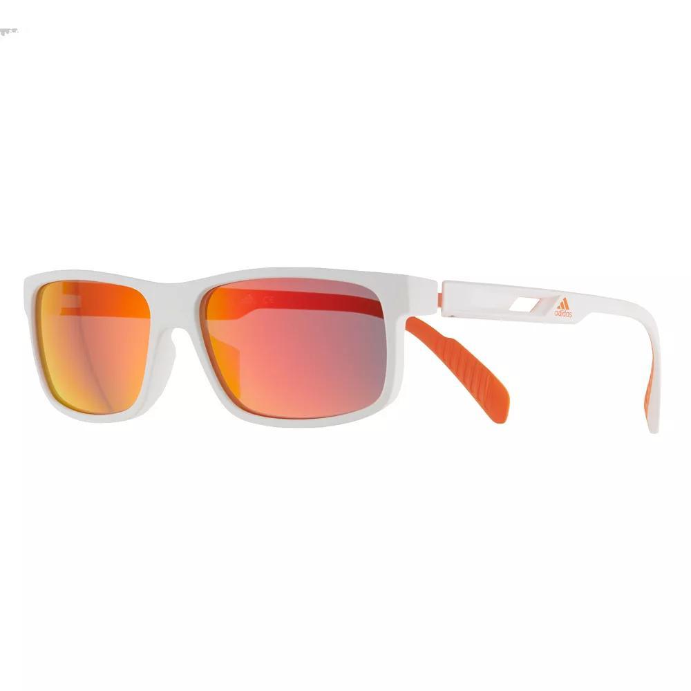 Men's adidas Thin Rectangular Sport Sunglasses, Clear Blue Product Image
