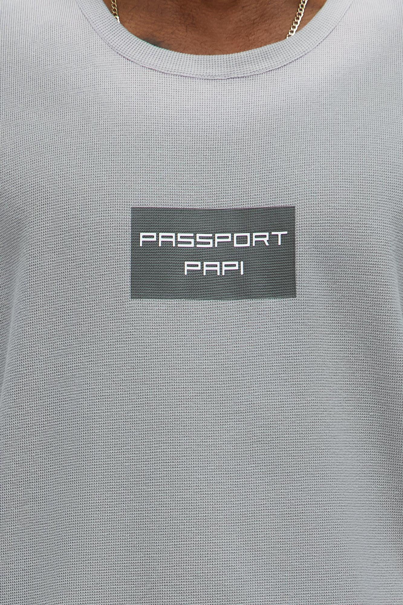 Relaxed Washed Quote Muscle Tank - Dark Grey Product Image