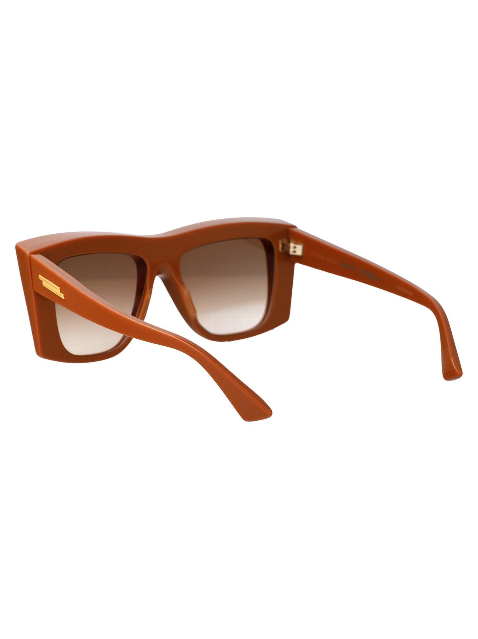 BOTTEGA VENETA Sunglasses In 003 Brown Brown Brown Product Image