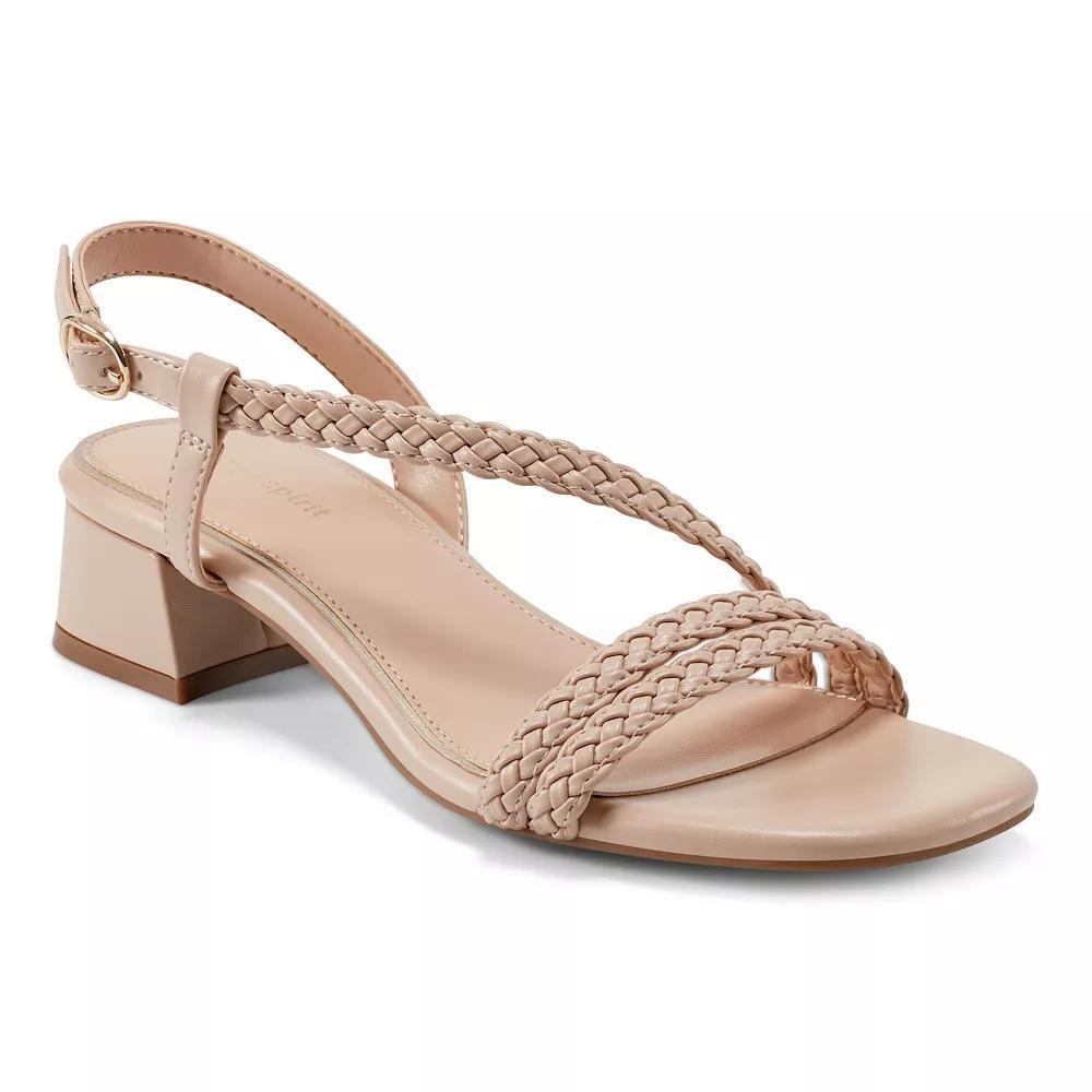 Easy Spirit Sagie Women's Asymmetrical Square Toe Dress Sandals, Size: 12, Light Natural Product Image