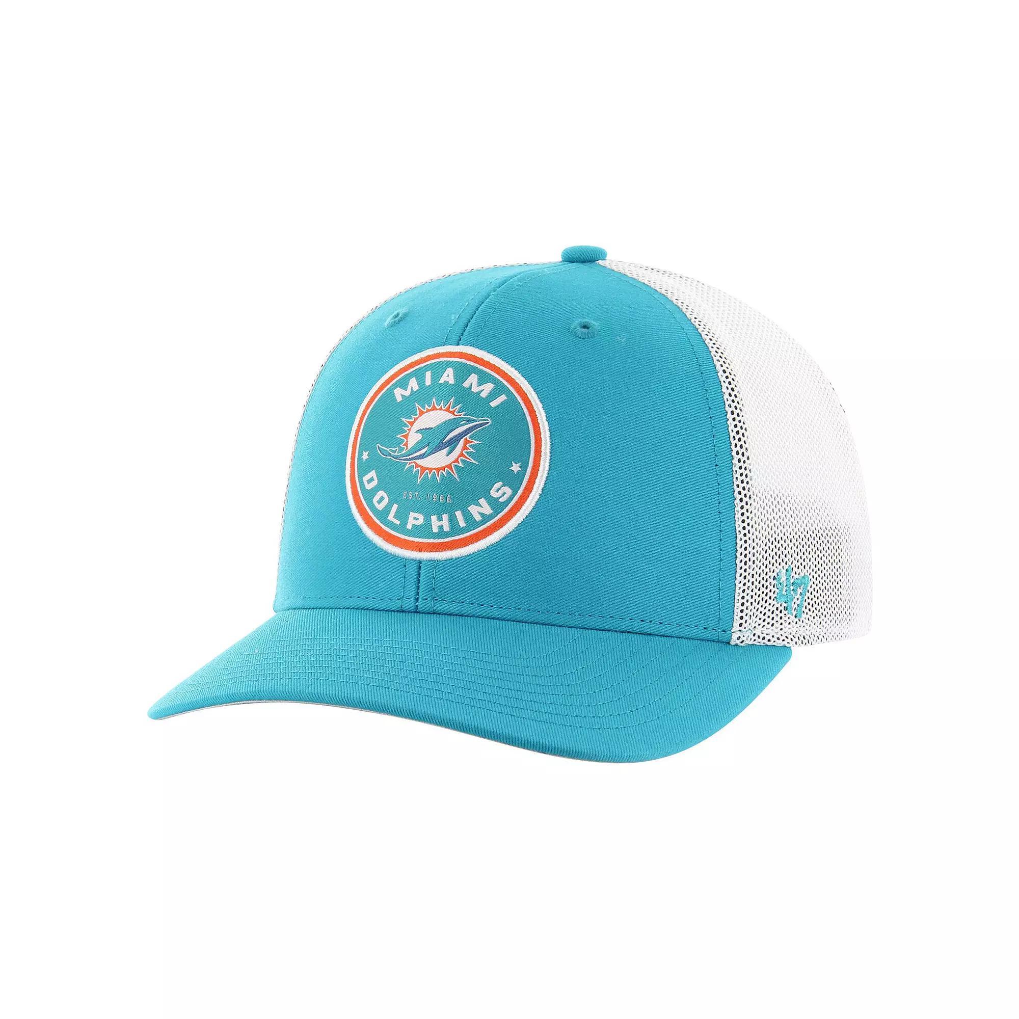 Men's '47 Aqua Miami Dolphins Disclose Trophy Stretch Fit Hat, Size: Small/Medium, Turquoise A Product Image