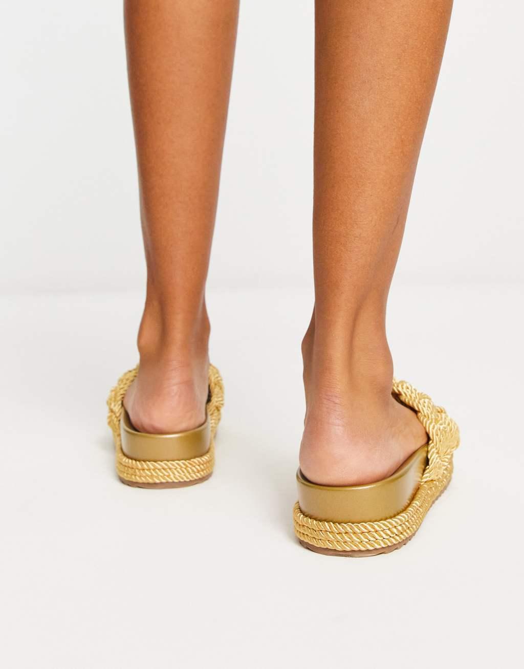 ASOS DESIGN Jasmine plaited espadrille footbed Product Image