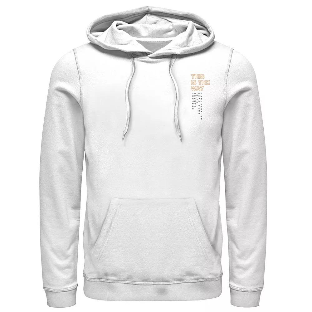 Men's Star Wars: The Mandalorian The Way Text Hoodie, Size: Large, White Product Image