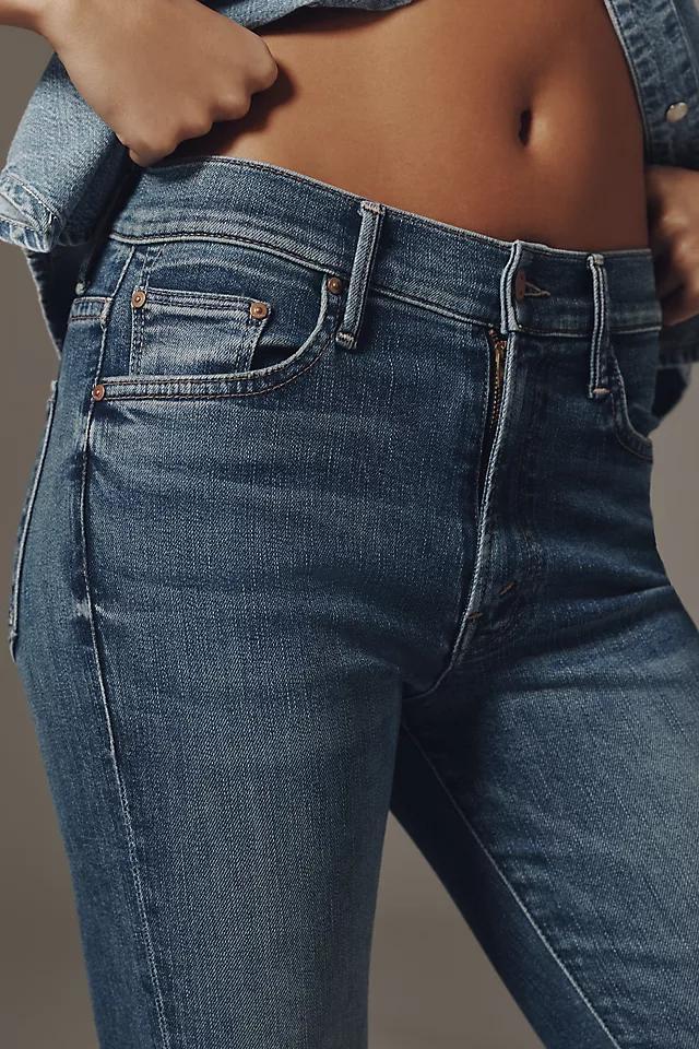 MOTHER The Insider Flood Mid-Rise Fray Jeans Product Image
