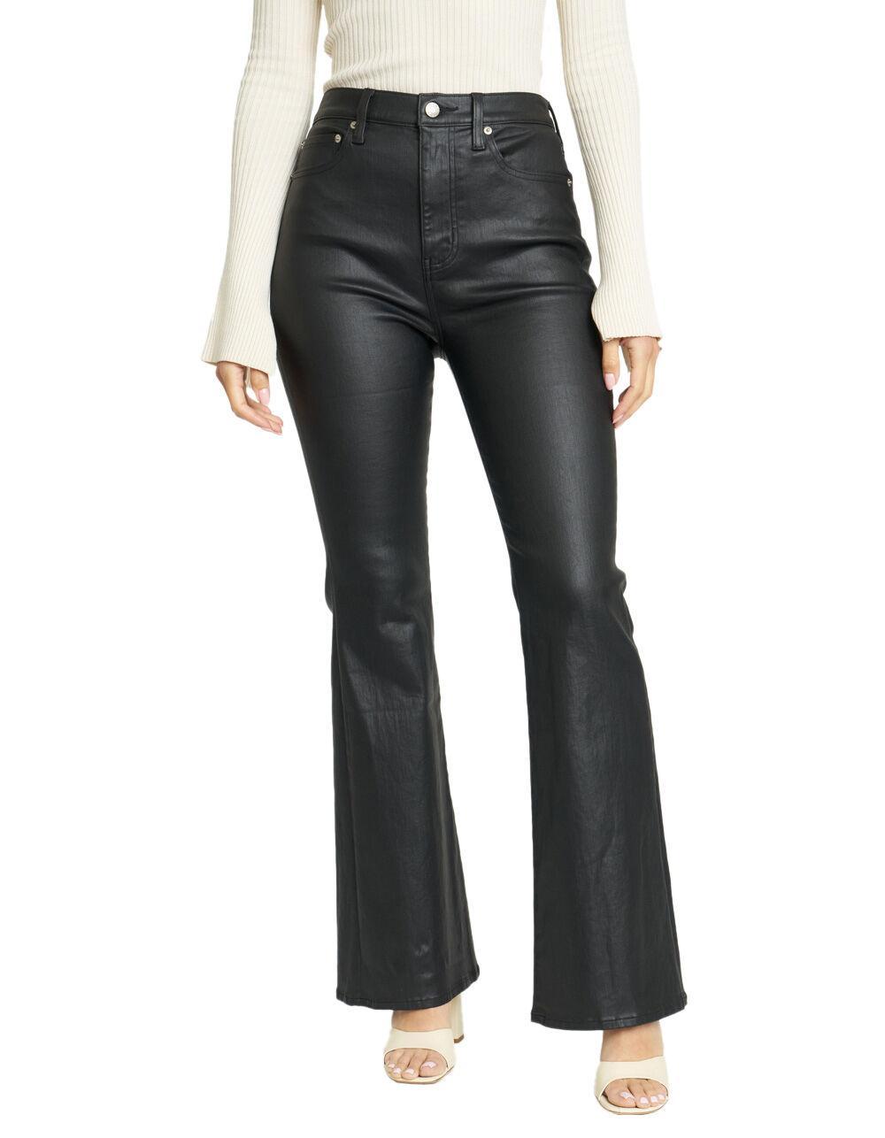 DAZE Go Getter Womens Coated Flare Pants - BLACK Product Image