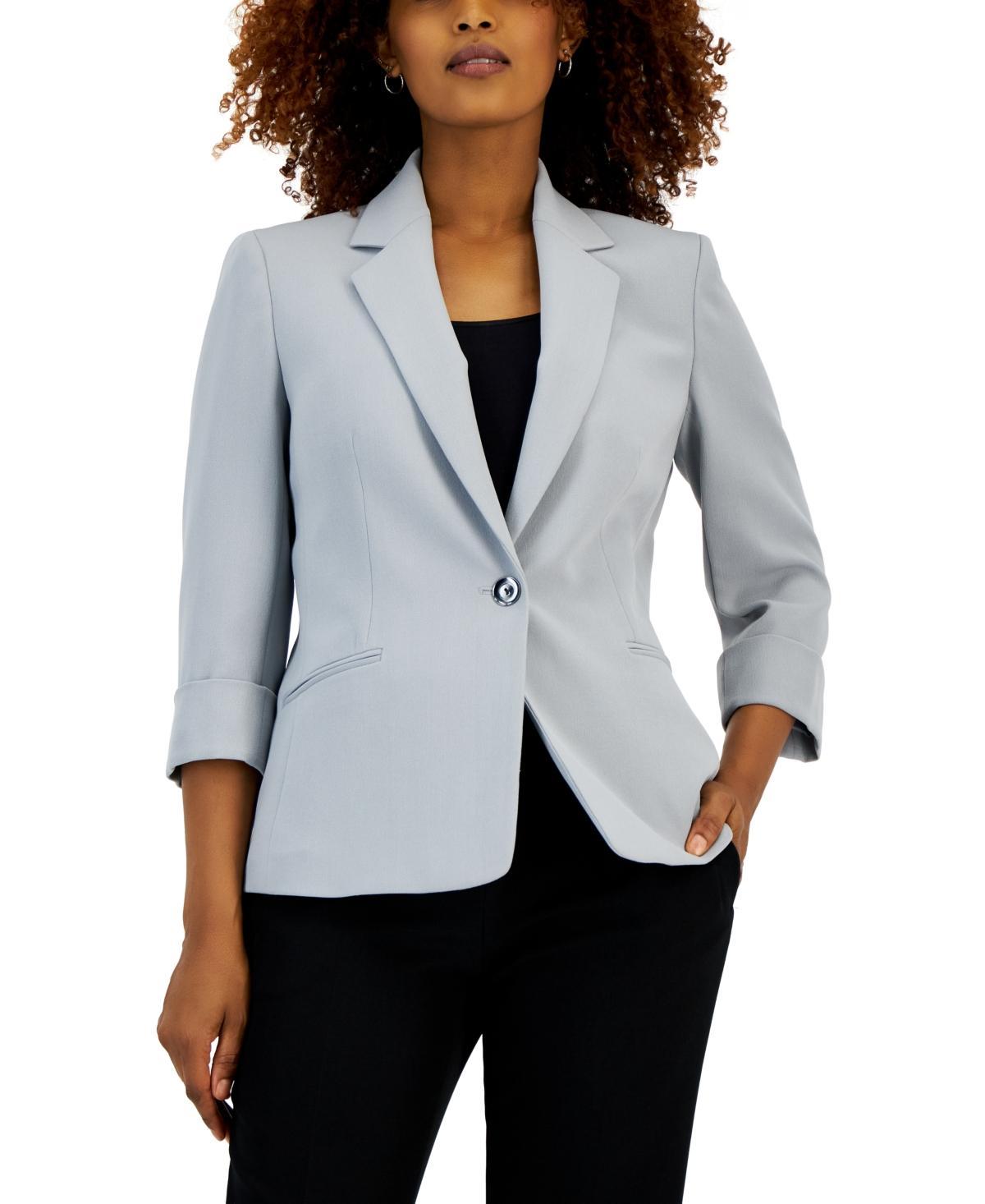 Kasper Petite Crepe One-Button Blazer Product Image