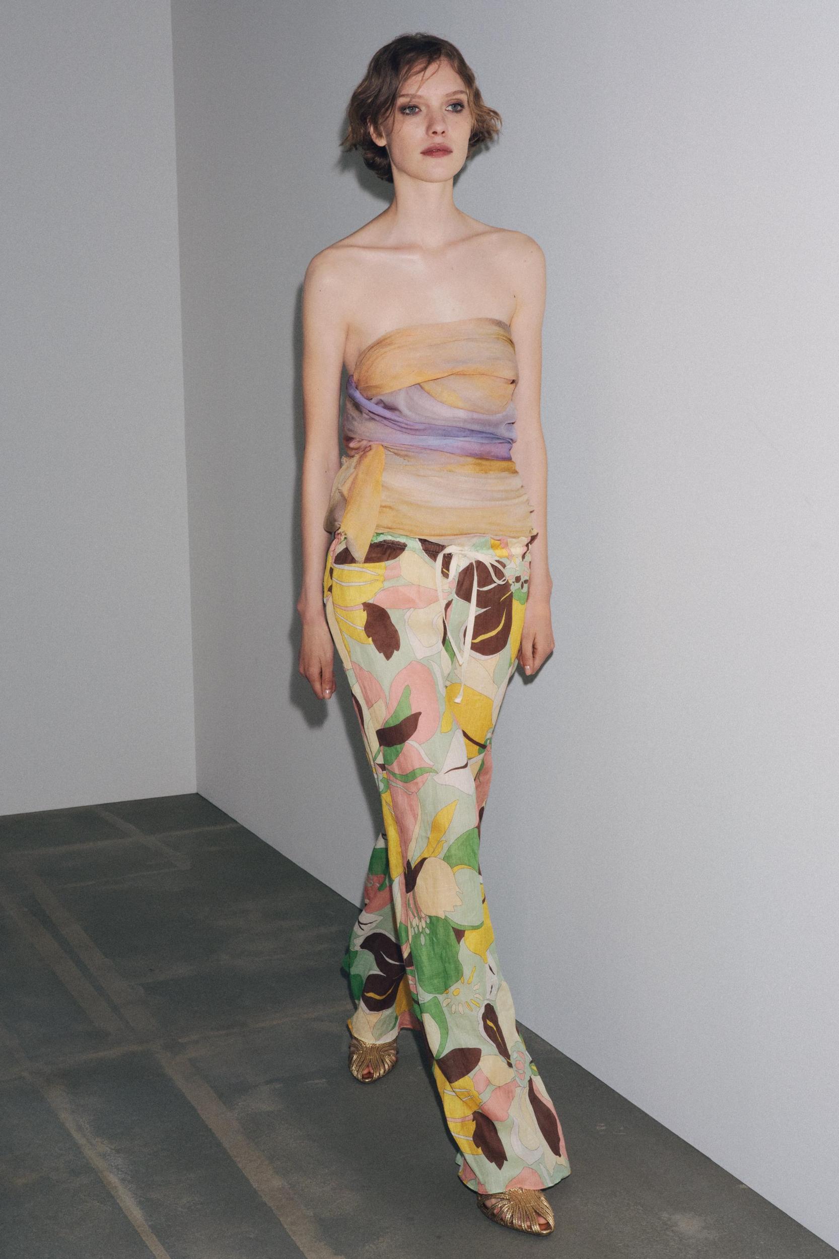 RAMIE FLORAL PRINT PANTS ZW COLLECTION Product Image