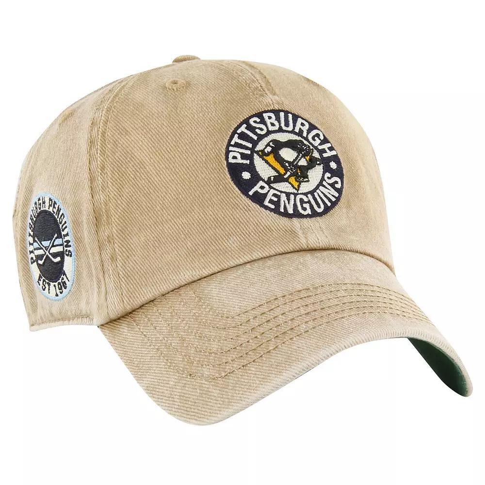 Men's '47 Khaki Pittsburgh Penguins  Earldor Clean Up Adjustable Hat, Beig K Product Image