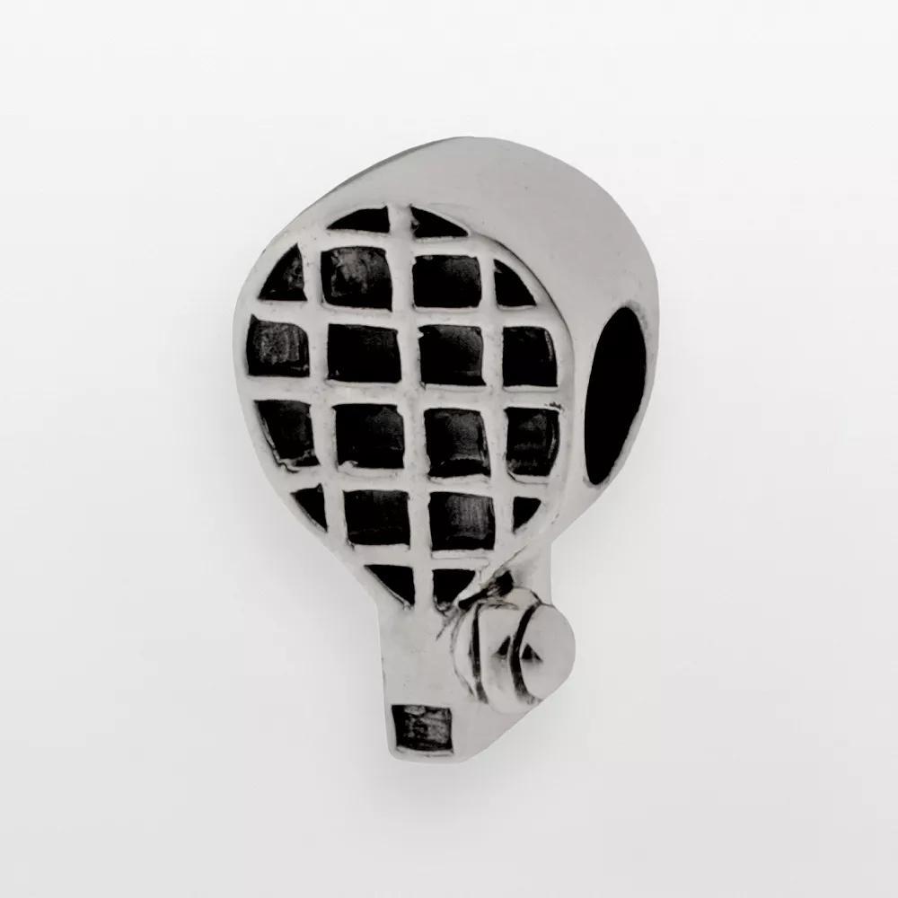 Individuality Beads Sterling Silver Tennis Racquet Bead, Women's Product Image