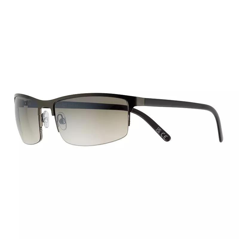 Men's Sonoma Goods For Life® 61mm Metal Semi-Rimless Sunglasses, Grey Product Image