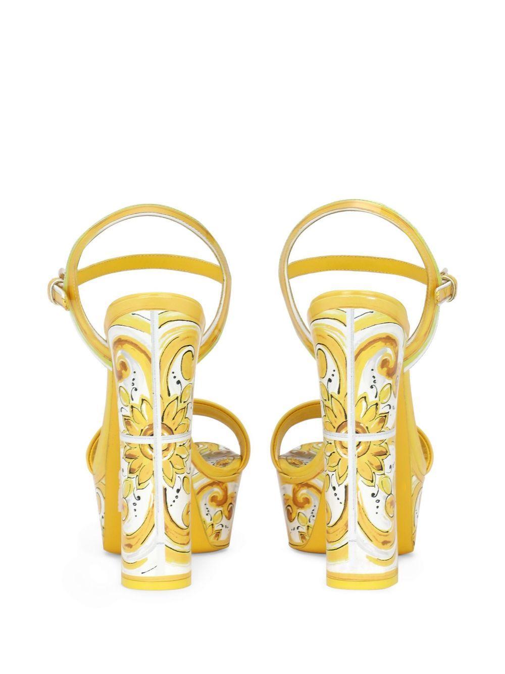 105mm Majolica-print platform sandals Product Image