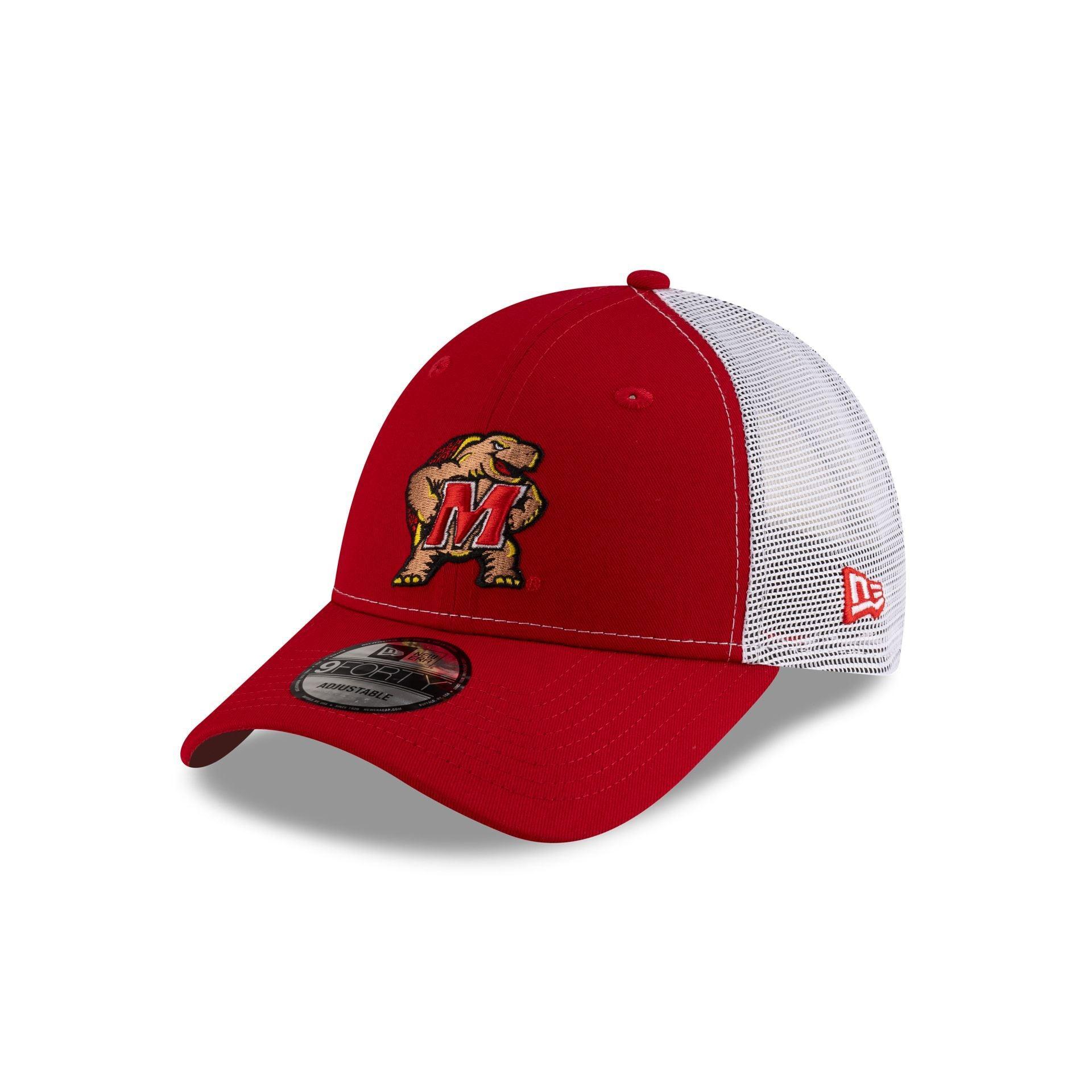 Maryland Terrapins Scarlet White Mesh 9FORTY Trucker Male Product Image