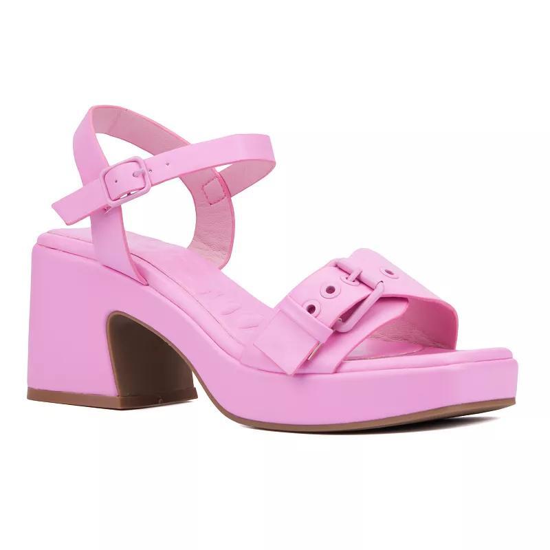 Olivia Miller Slay Women's Platform Heels, Size: 9, Sorbet Orange Product Image
