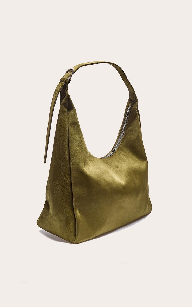 Olive Faux Suede Tote Product Image