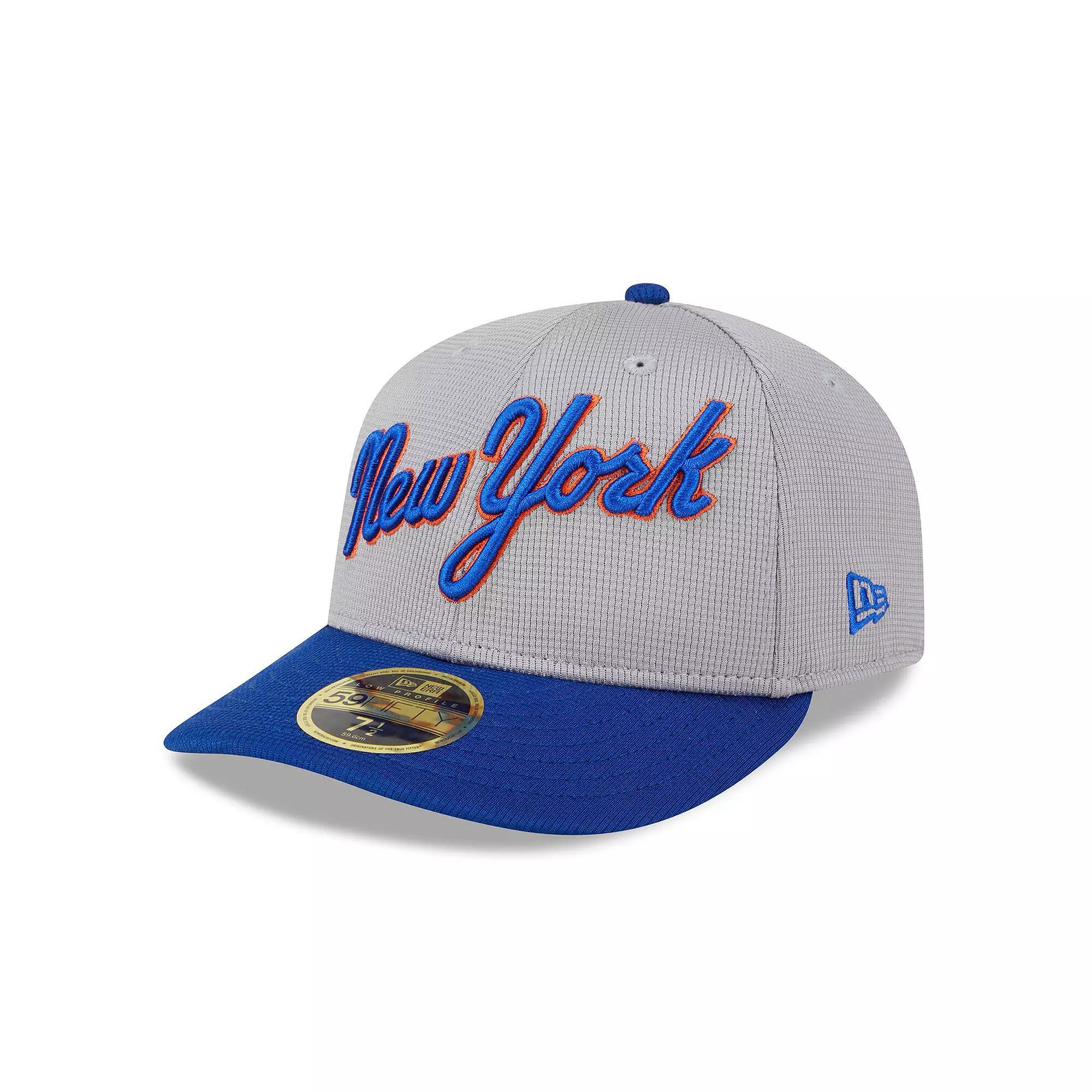 Men's New Era  Gray New York Mets 2024 Batting Practice Low Profile 59FIFTY Fitted Hat, Size: 7, Grey Product Image