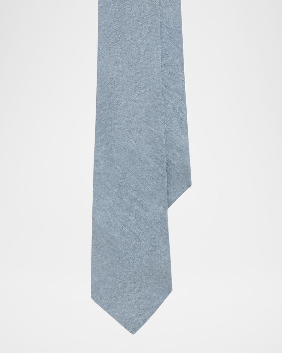 Mens Silk-Linen Textured Tie Product Image