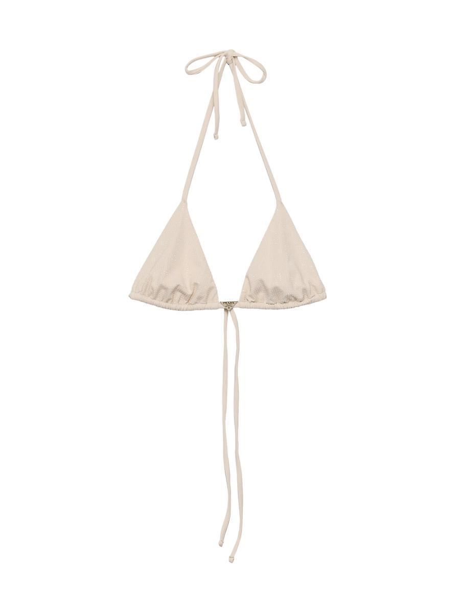 Womens Jersey Triangle Bikini Top with Rhinestones Product Image