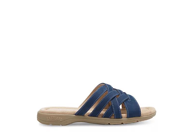 Eastland Hazel Women's Leather Slide Sandals, Size: 9, Light Blue Product Image
