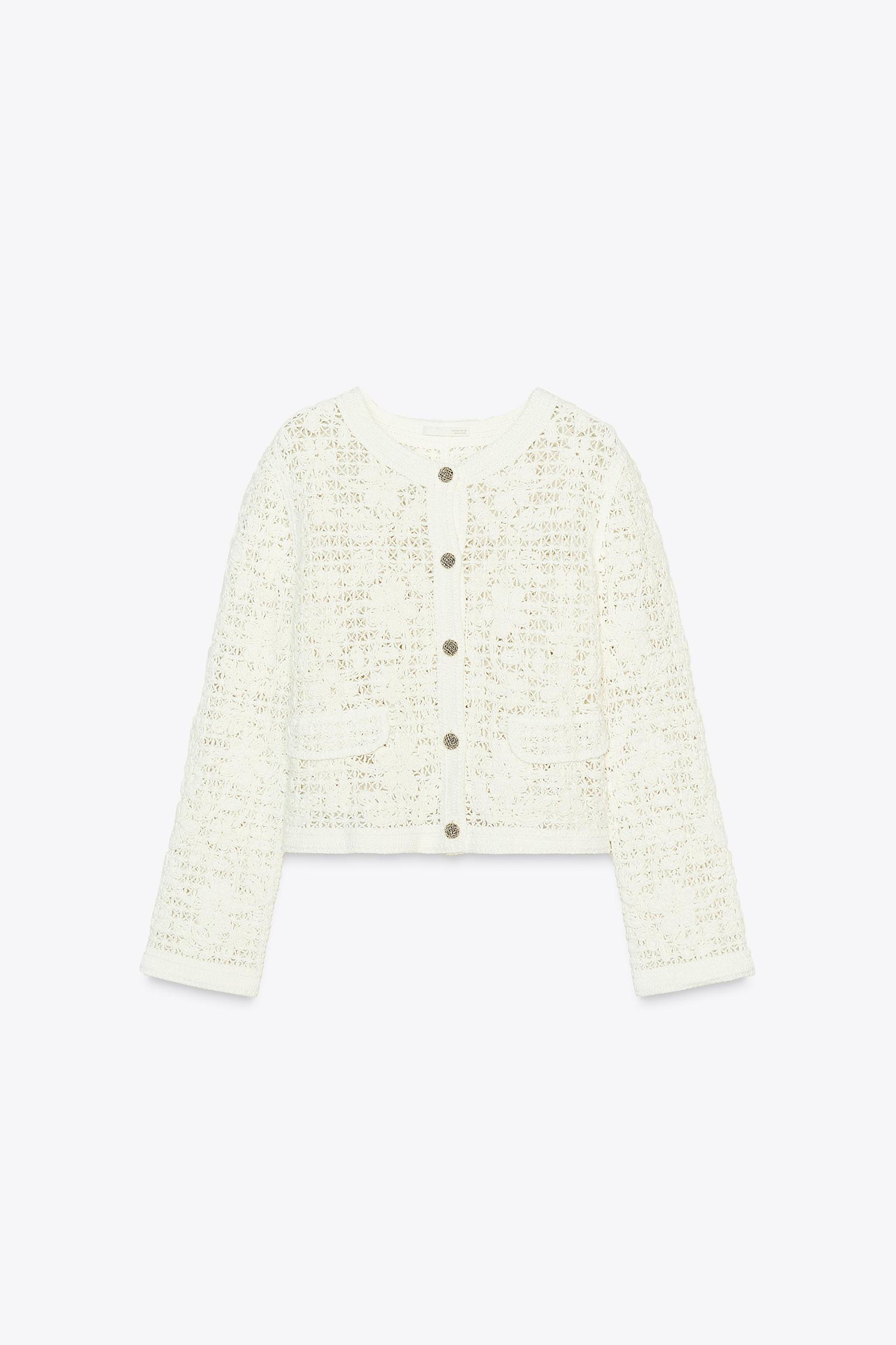 CROCHET BUTTON JACKET Product Image